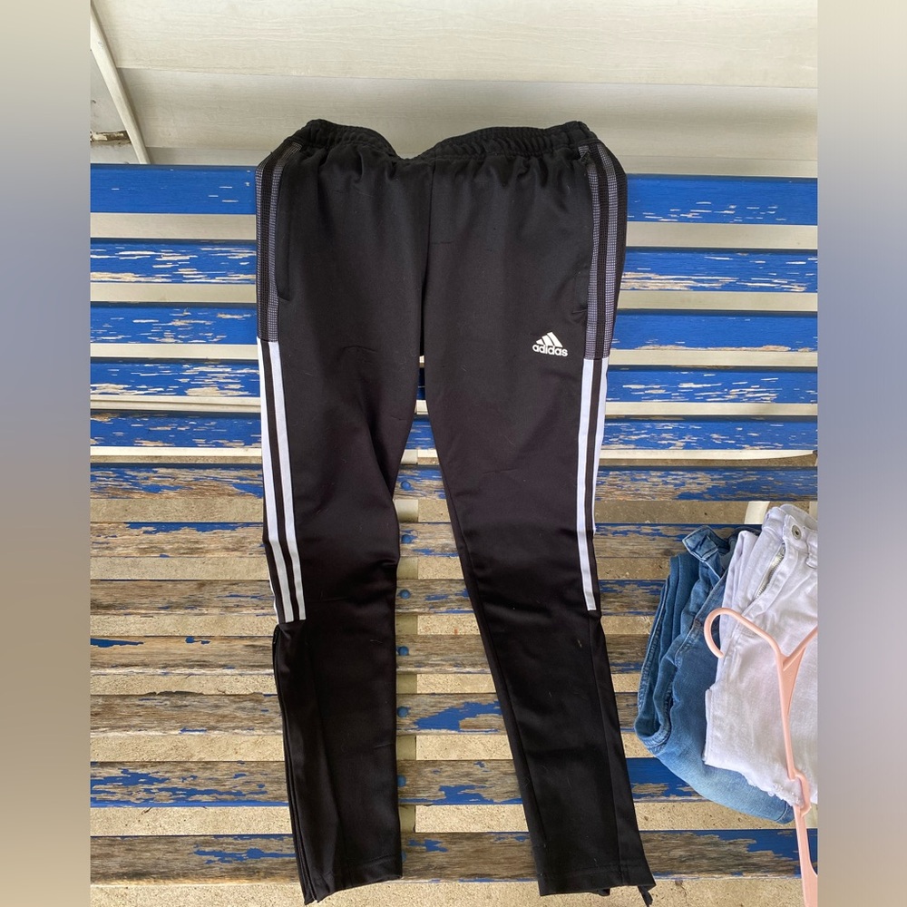 Zip up Adidas pants